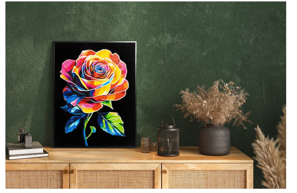 Diamond Painting Neon Rose - Bild 4