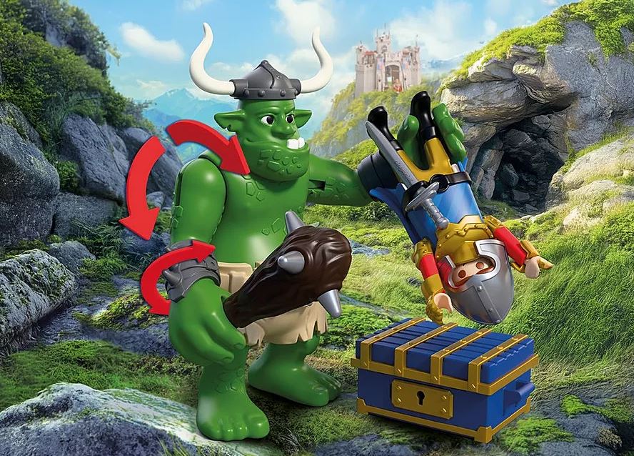 PLAYMOBIL Knights Troll mit Löwenritterschatz 72116 - Bild 4