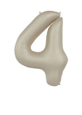Folienballon Zahl 4 Creamy Latte