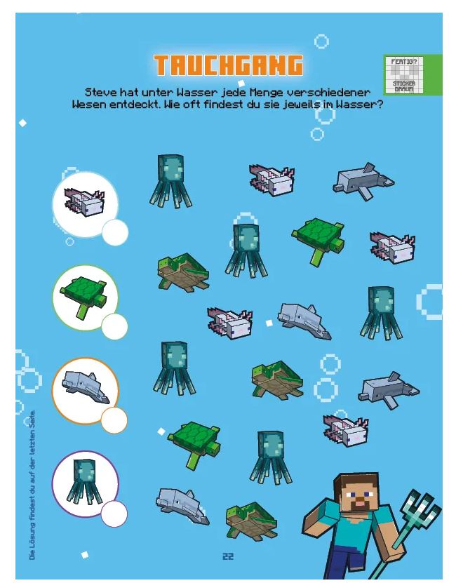 Minecraft: 1001 Sticker, Rätseln, Ausmal - Bild 3