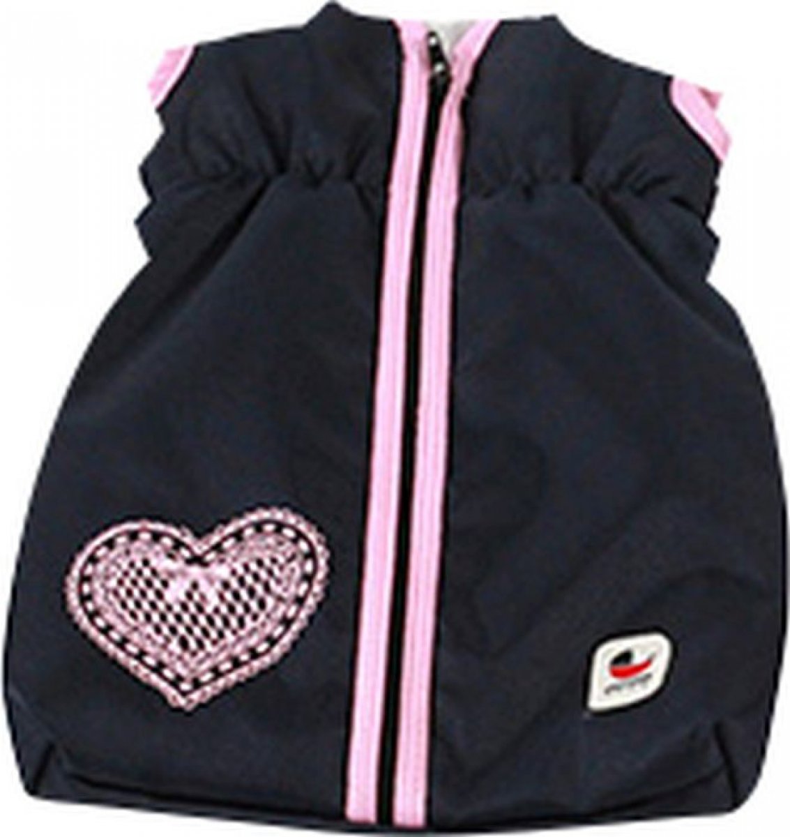 Puppen Schlafsack Melange Navy blau - pink - Bild 1