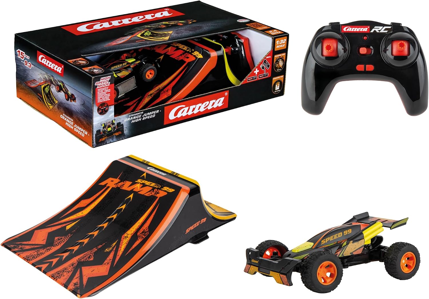 Carrera RC 2,4GHz Orange Jumper mit Stuntrampe 1:32 - Bild 1