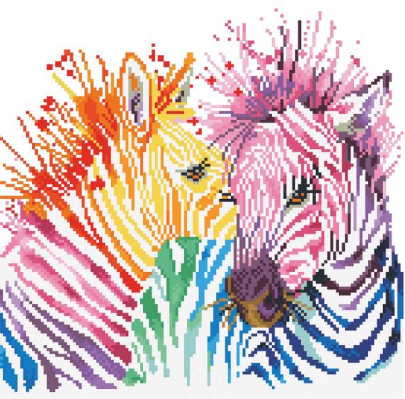 Diamond Painting Regenbogen Zebra - Bild 3