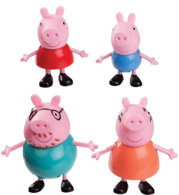 Peppa Pig Familie Wutz 4 Spielfiguren - Bild 1