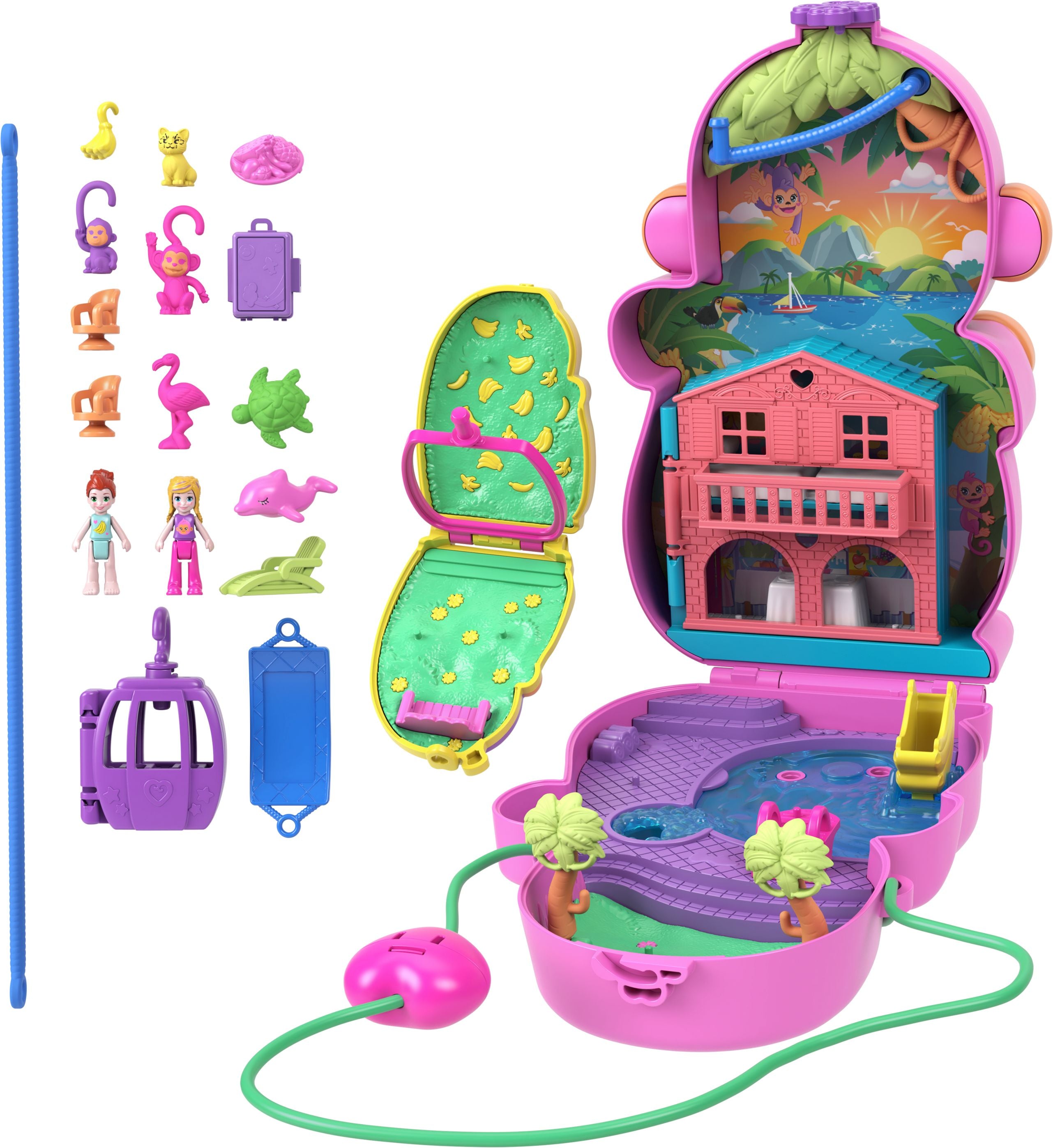 Polly Pocket Schatulle Affenmama und Baby - Bild 2