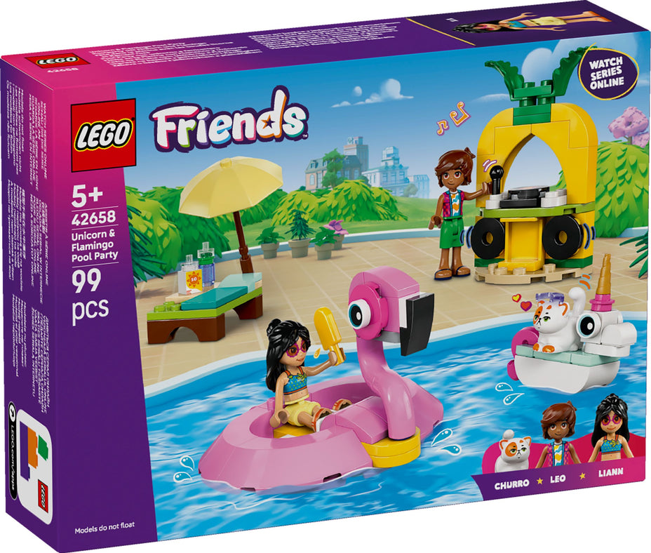 LEGO Friends Poolparty mit Einhorn und Flamingo 42658