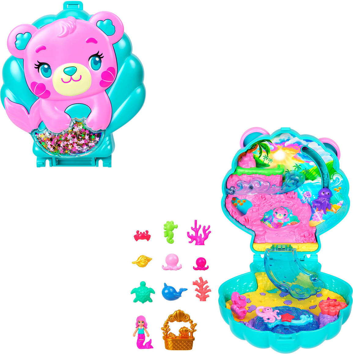 Polly Pocket Glitzerinsel-Schatulle