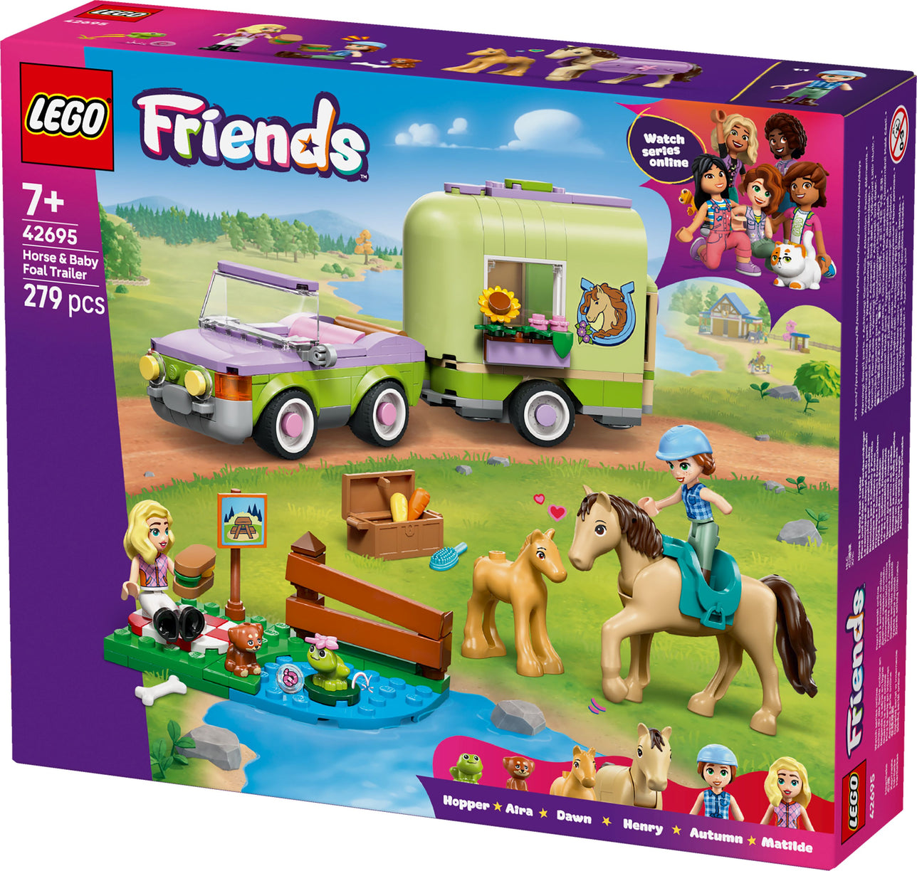 LEGO Friends Pferd und Fohlen mit Pferdeanhänger 42695