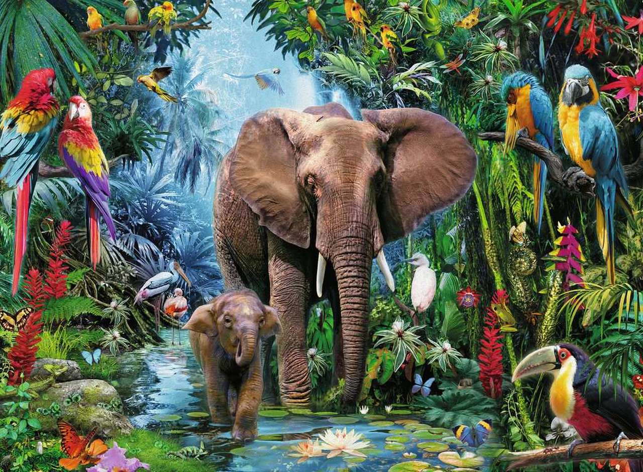 Puzzle 150 XXL Teile Dschungelelefanten 12.901 - Bild 2