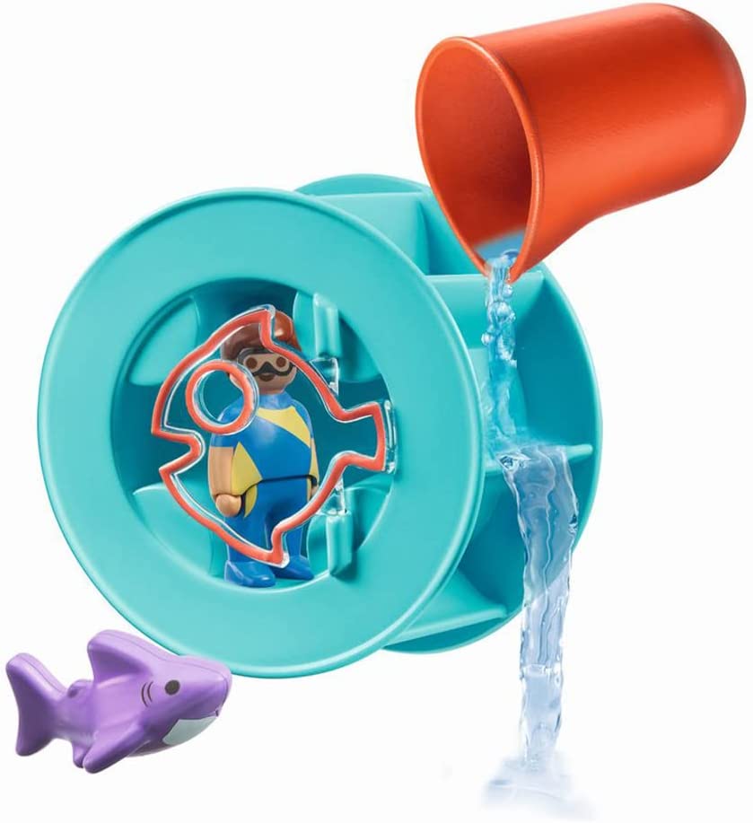 PLAYMOBIL 1 2 3  Wasserwirbelrad mit Babyhai 70636 - Bild 1