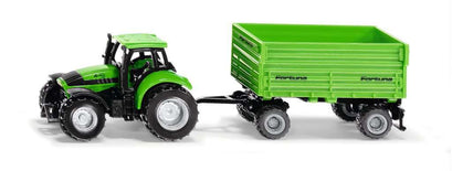 Siku Deutz-Fahr mit Fortuna 2-Achs Anhänger 01.606