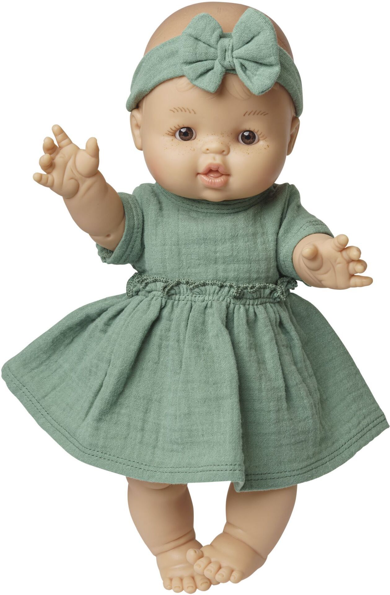 Puppenkleid mit Haarband Gr. 35 - 45cm - Bild 2