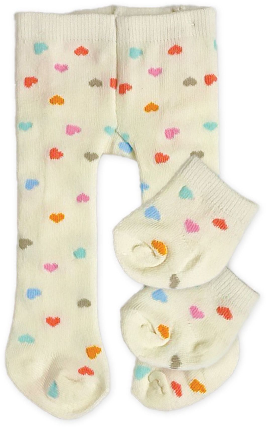 Heless Puppen-Strumpfhose mit Söckchen Herz Konfetti Gr. 35-45 - Bild 1