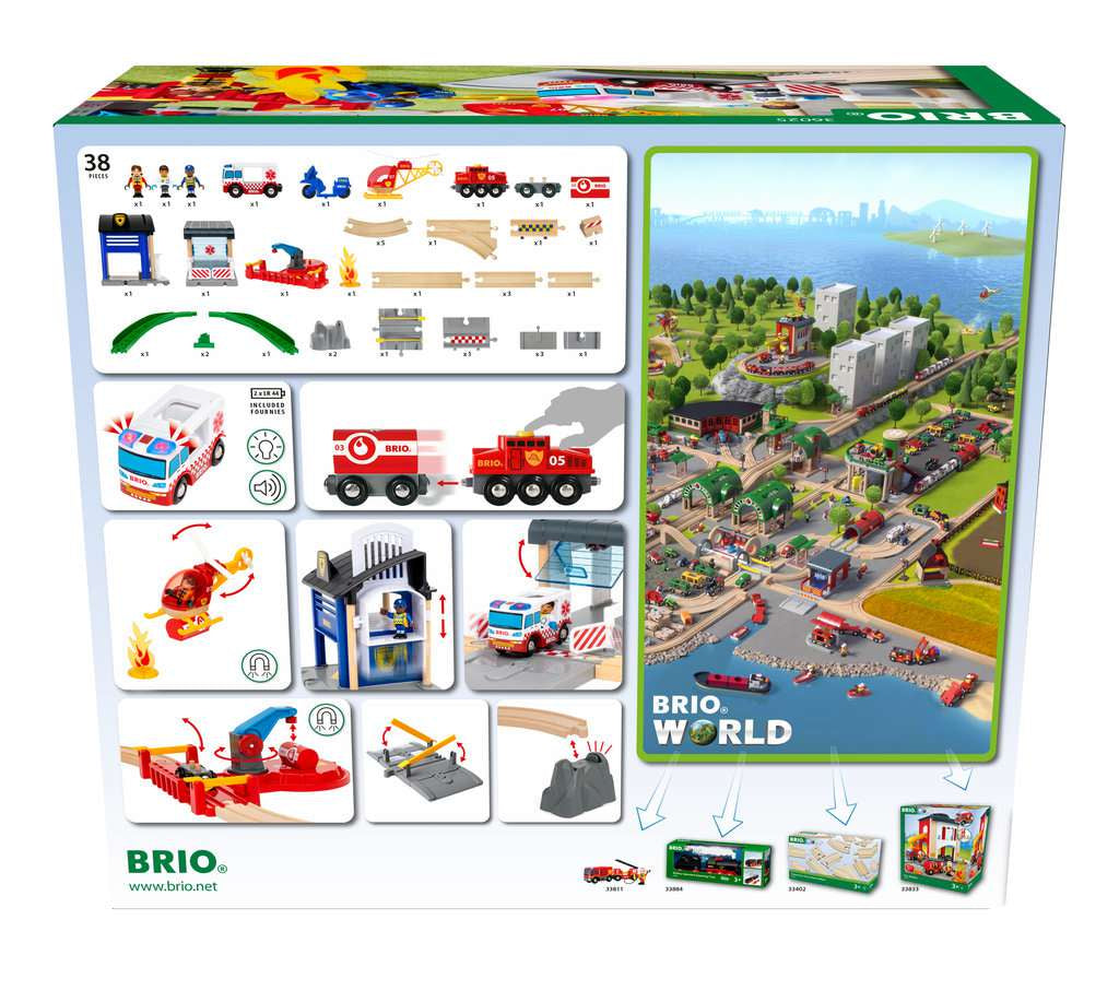 Brio Polizei und Feuerwehr Set Deluxe 036.025 - Bild 2