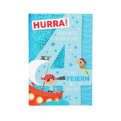 Geburtstagskarte Hurra! Heute wirst du schon vier!