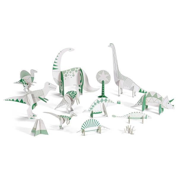 Djeco 3D Bau- & Malset Dinosaurier (mittel) - Bild 1