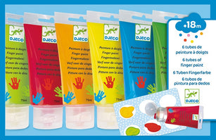 Fingerfarben in der Tube 6x1