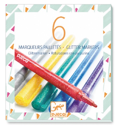 6 Markers glitter - Bild 1
