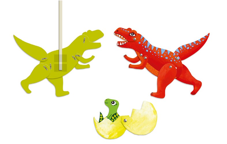 Hampelmänner zum Ausmalen Dinos - Bild 2