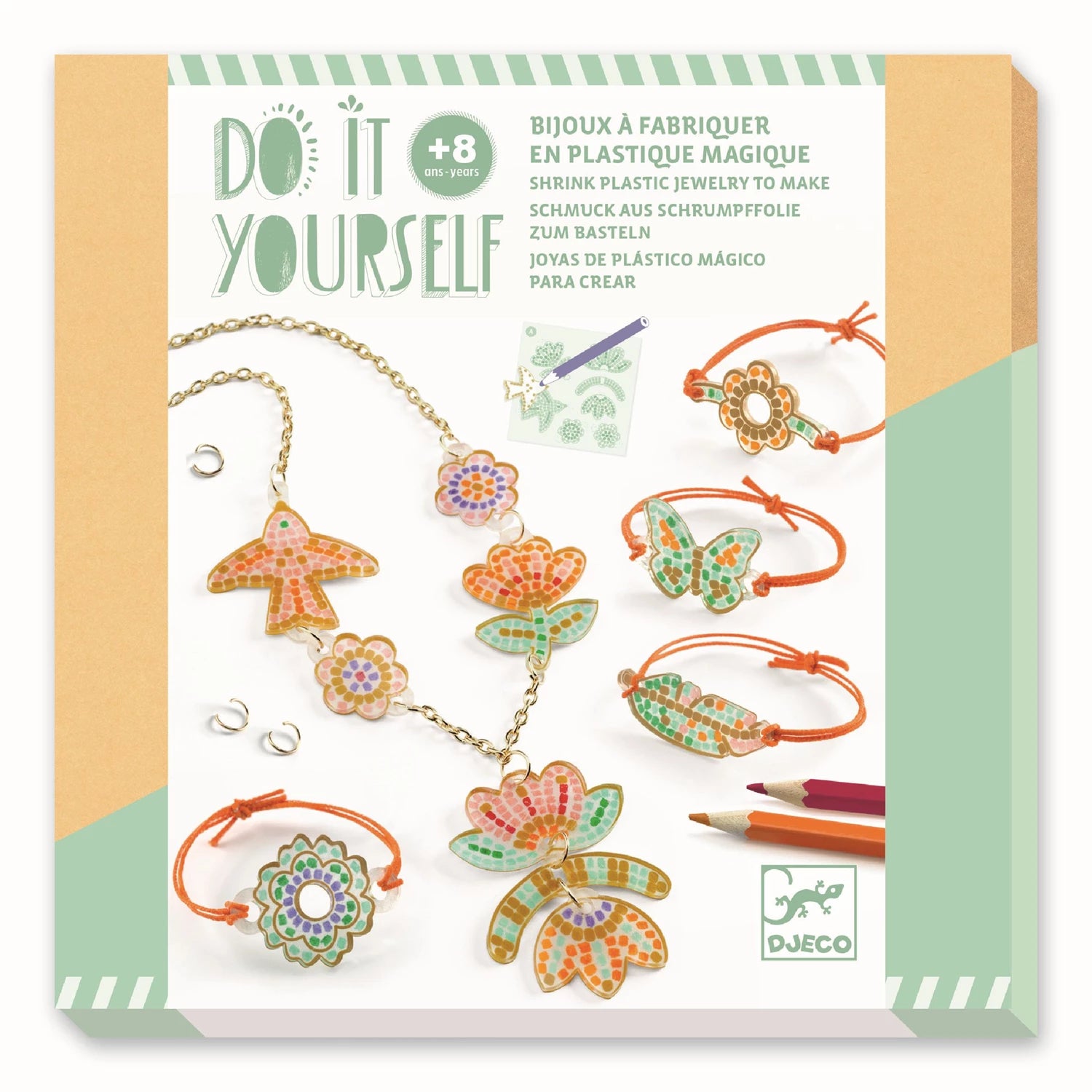 Djeco DIY Schmuck aus Schrumpffolie Blumen - Bild 1