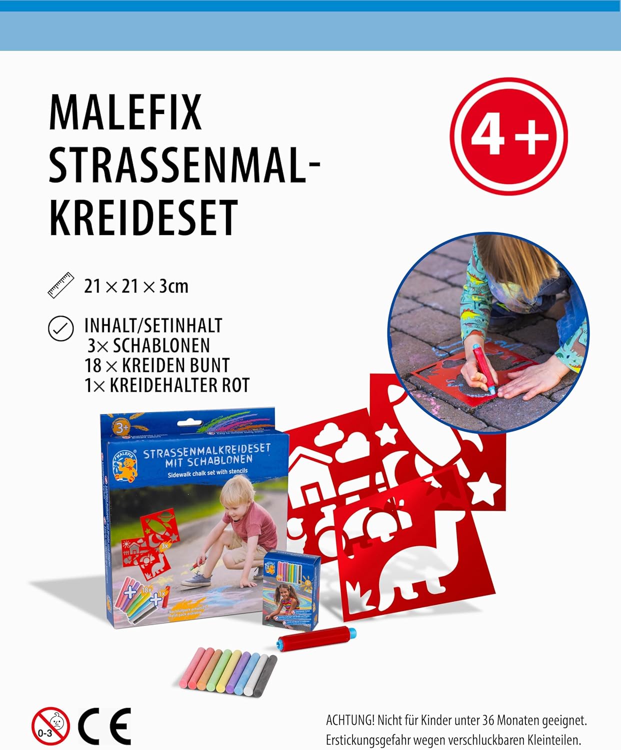 Malefix Abenteuerschablone mit 18 Kreiden - Bild 2