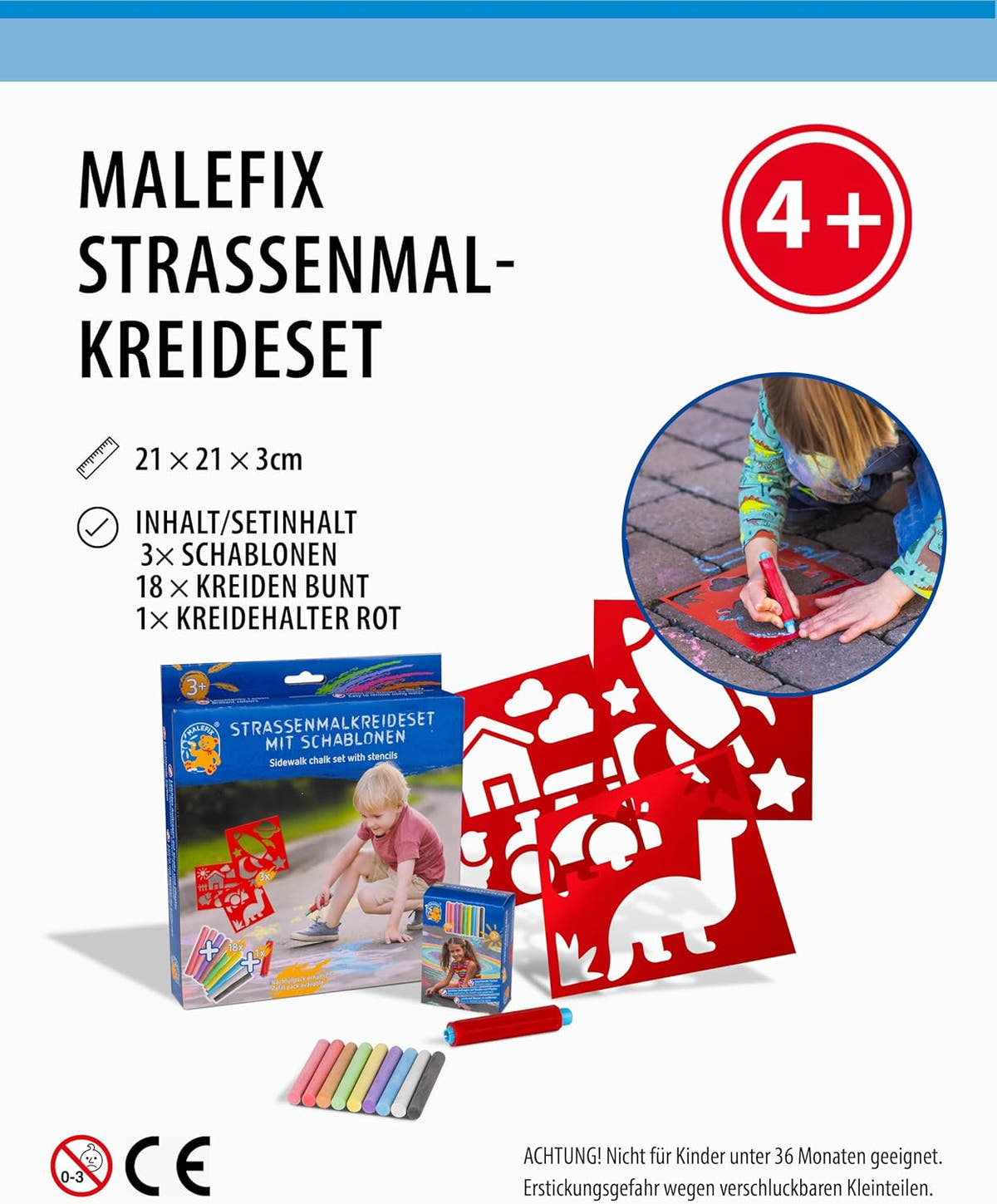 Malefix Abenteuerschablone mit 18 Kreiden - Bild 2