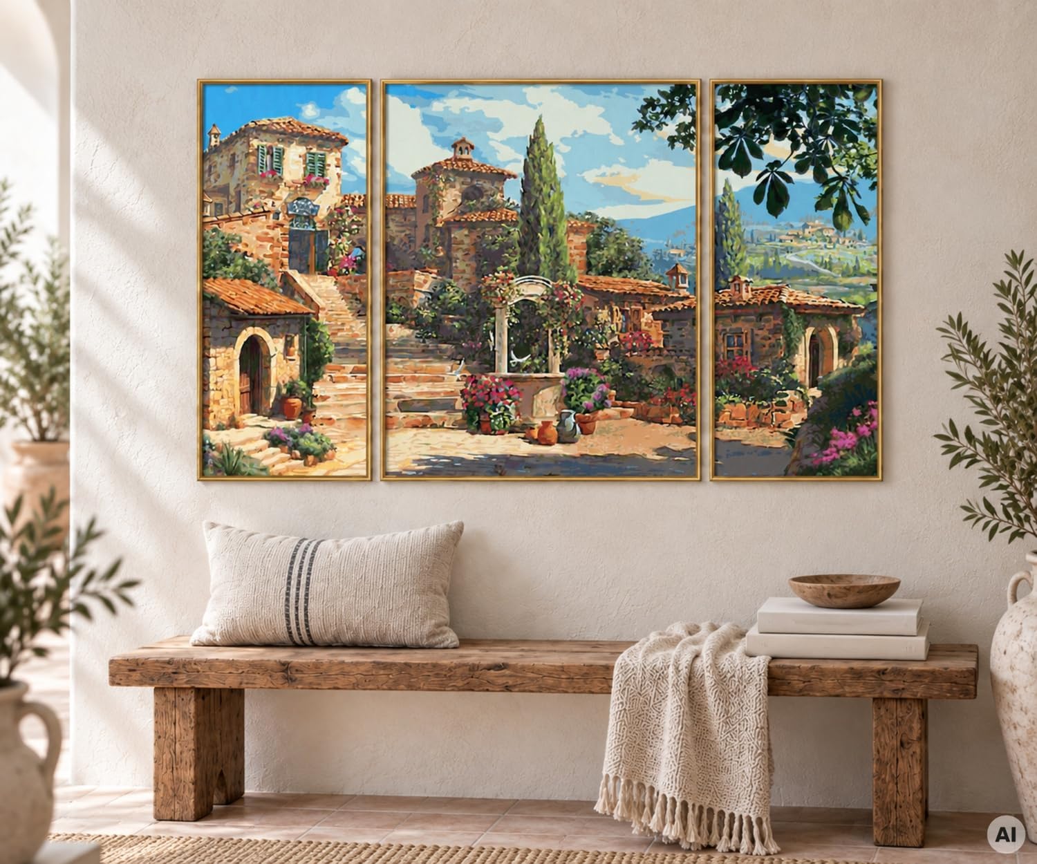 Schipper Sommerresidenz Triptychon 80x50cm - Bild 3