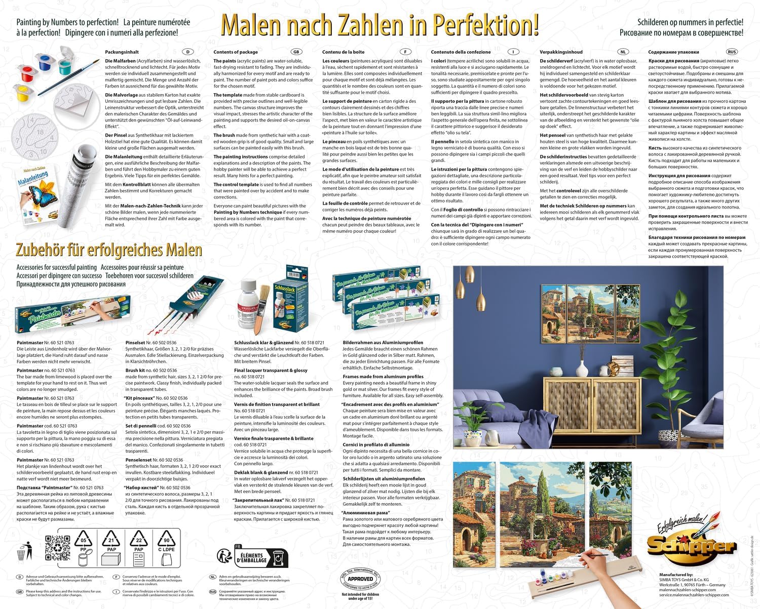 Schipper Sommerresidenz Triptychon 80x50cm - Bild 4
