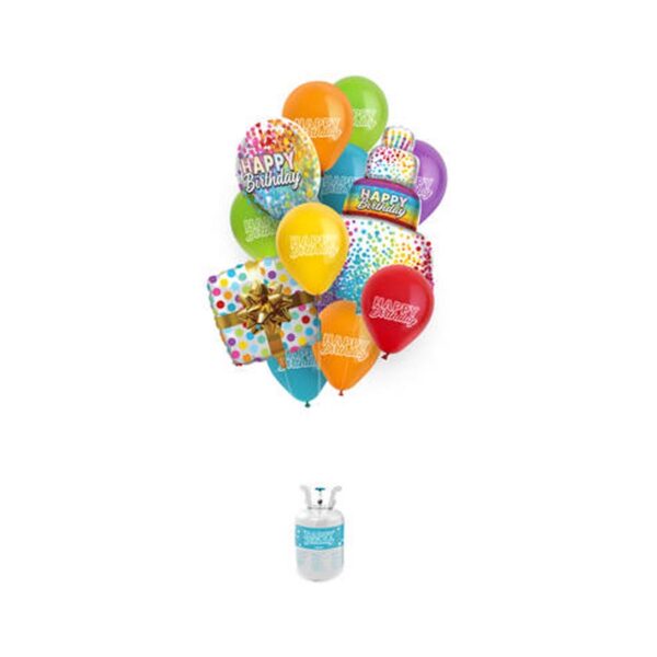 Folienballon Set Happy Birthday mehrfarbig - Bild 1