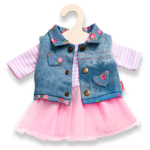 Puppen Tüllkleid mit Jeansweste Gr. 28-35cm - Bild 1