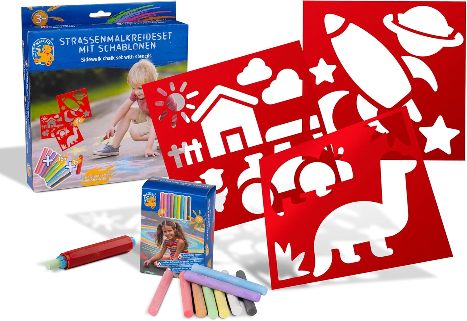 Malefix Abenteuerschablone mit 18 Kreiden - Bild 1