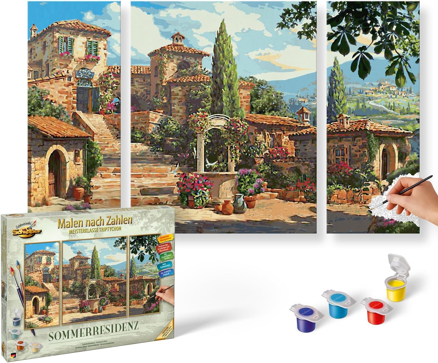Schipper Sommerresidenz Triptychon 80x50cm - Bild 1