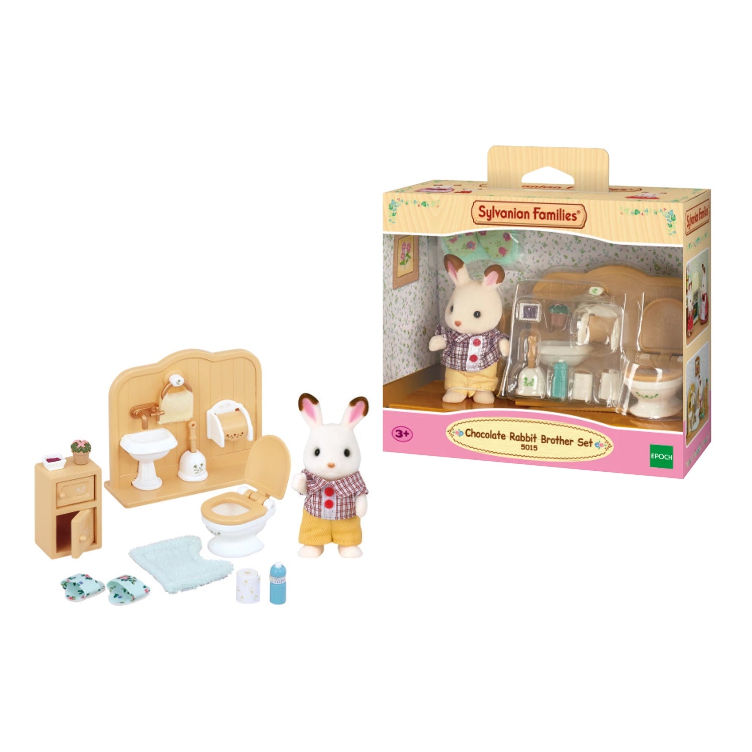 Sylvanian Families Schokoladenhasen Bruder Badezimmer-Set 5015 - Bild 2
