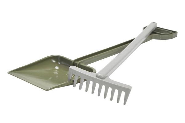 Dantoy Schaufel 50cm, Rechen 42cm green Bean Set 2-teilig