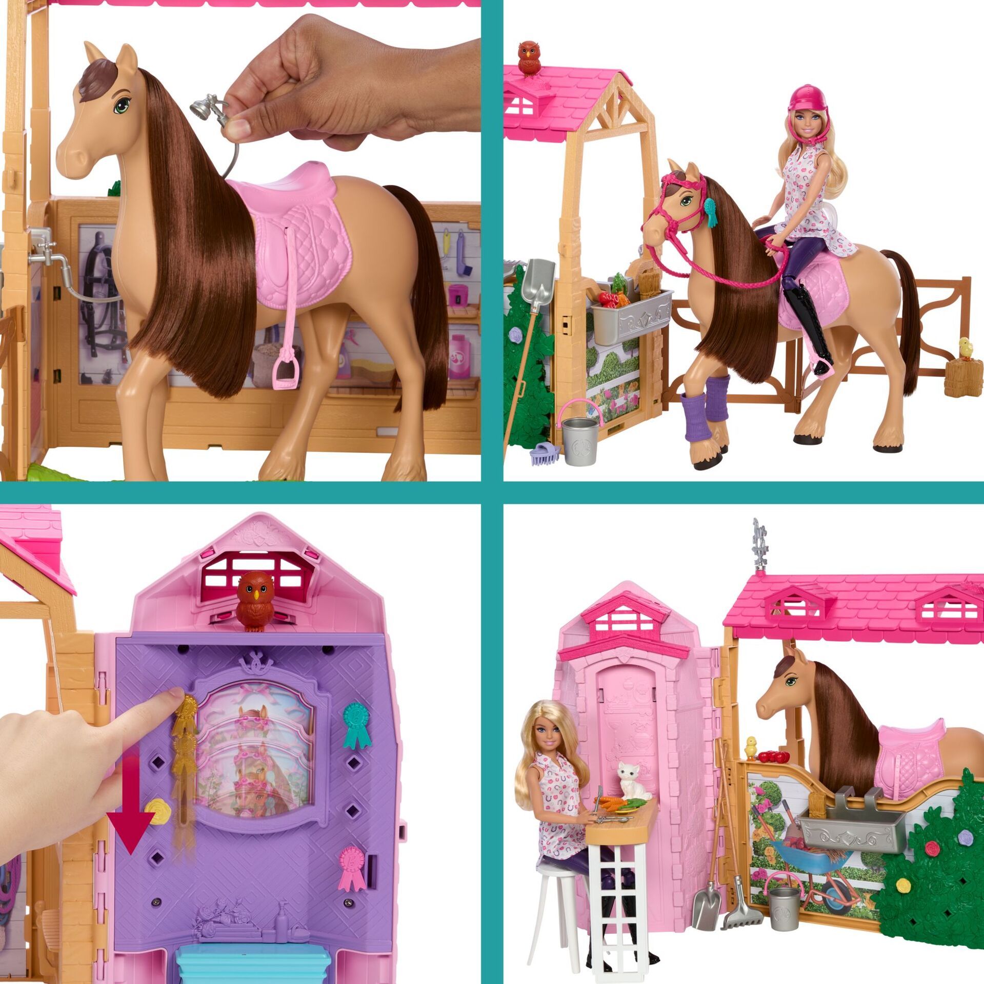 Barbie Stall mit Puppe und Pferd - Bild 4