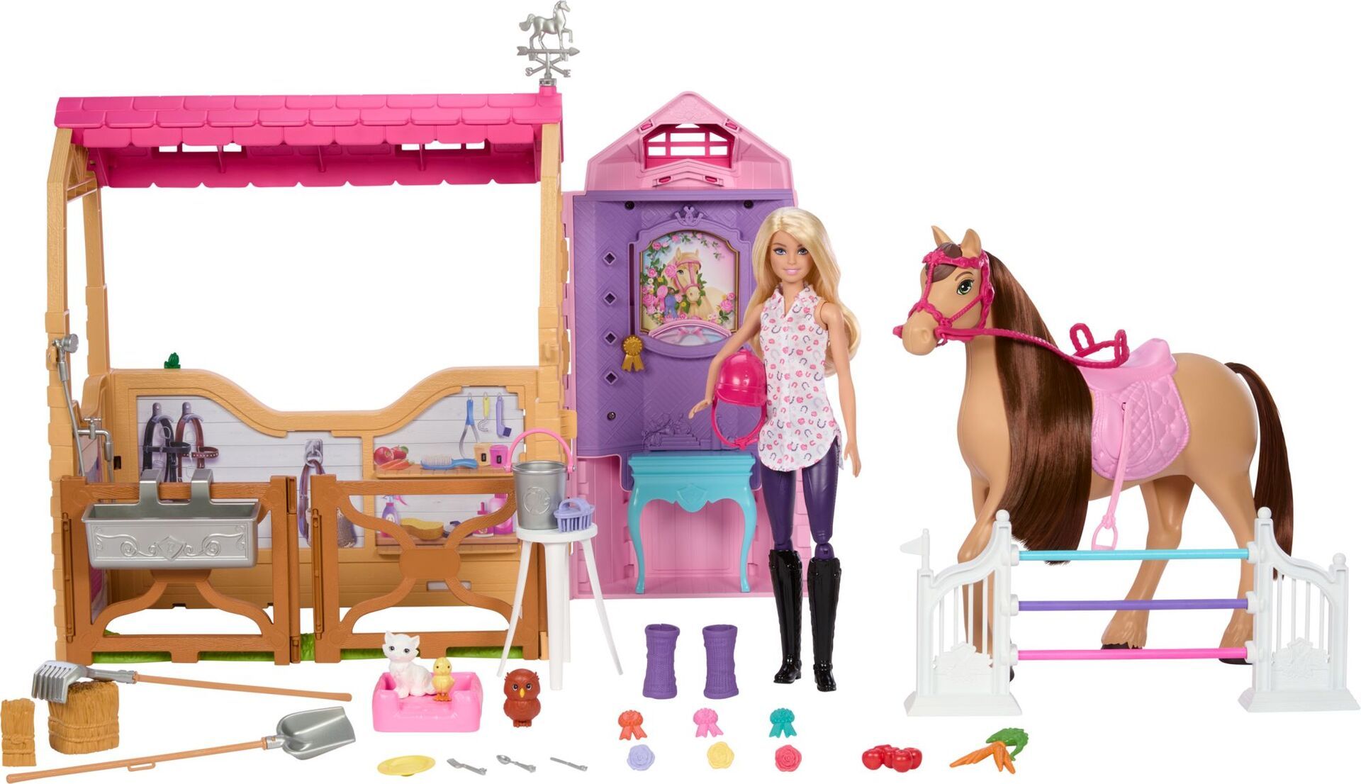 Barbie Stall mit Puppe und Pferd - Bild 5