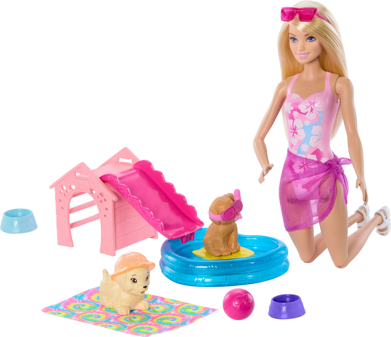 Barbie Puppy Pool Party - Aloha Blonde