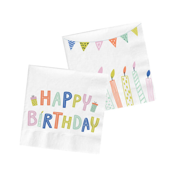 Servietten Happy Birthday ECO 20 Stück - Bild 1