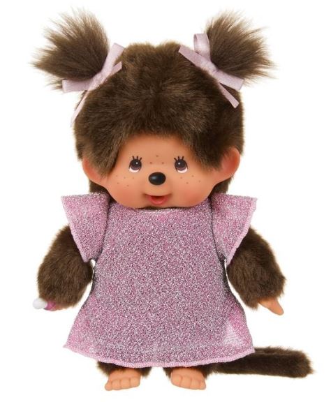 Monchhichi Glitter Dress Pink Girl 20cm - Bild 1