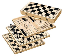 Schach-Backgammon-Dame-Set - Feld 50 mm