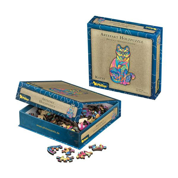 Artefakt Holzpuzzle Katze 161 Teile - Bild 1