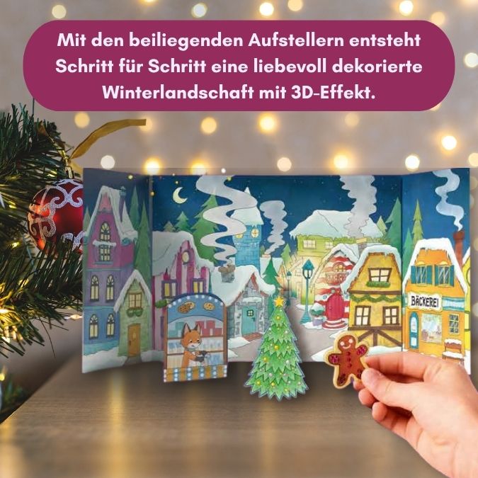 Adventskalender Diamond Painting Glitzerndes Weihnachtsdorf - Bild 5