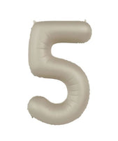 Folienballon Zahl 5 Creamy Latte
