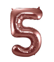 Folienballon Zahl 5 bronze 86cm