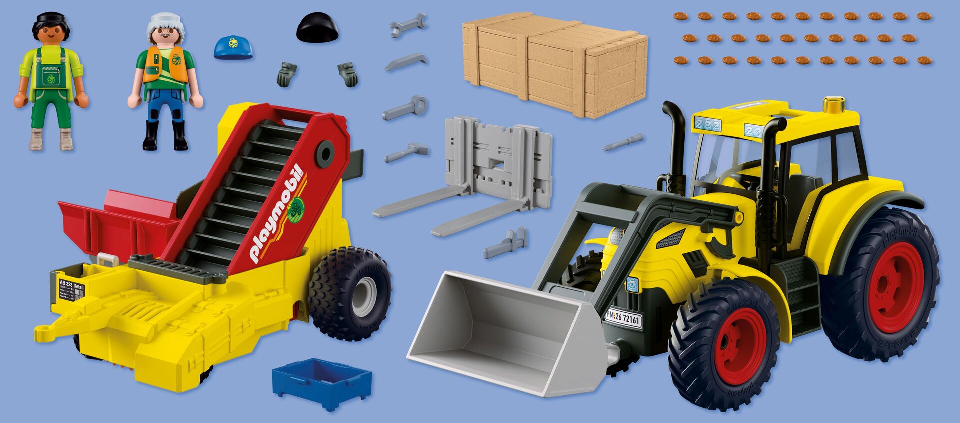 PLAYMOBIL Grosser Traktor mit Kartoffelroder 72161 - Bild 5