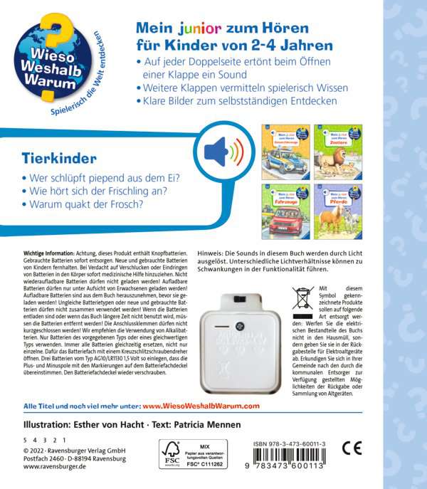 WWW Mein junior zum Hören Band 06 - Tierkinder 60.011 - Bild 3