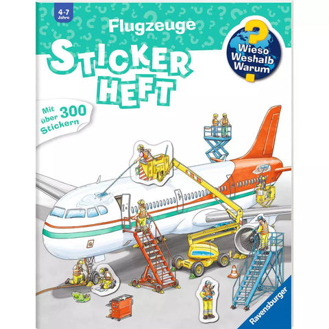 Wieso? Weshalb? Warum? Stickerheft Flugzeuge 60069, Cover mit Flugzeug