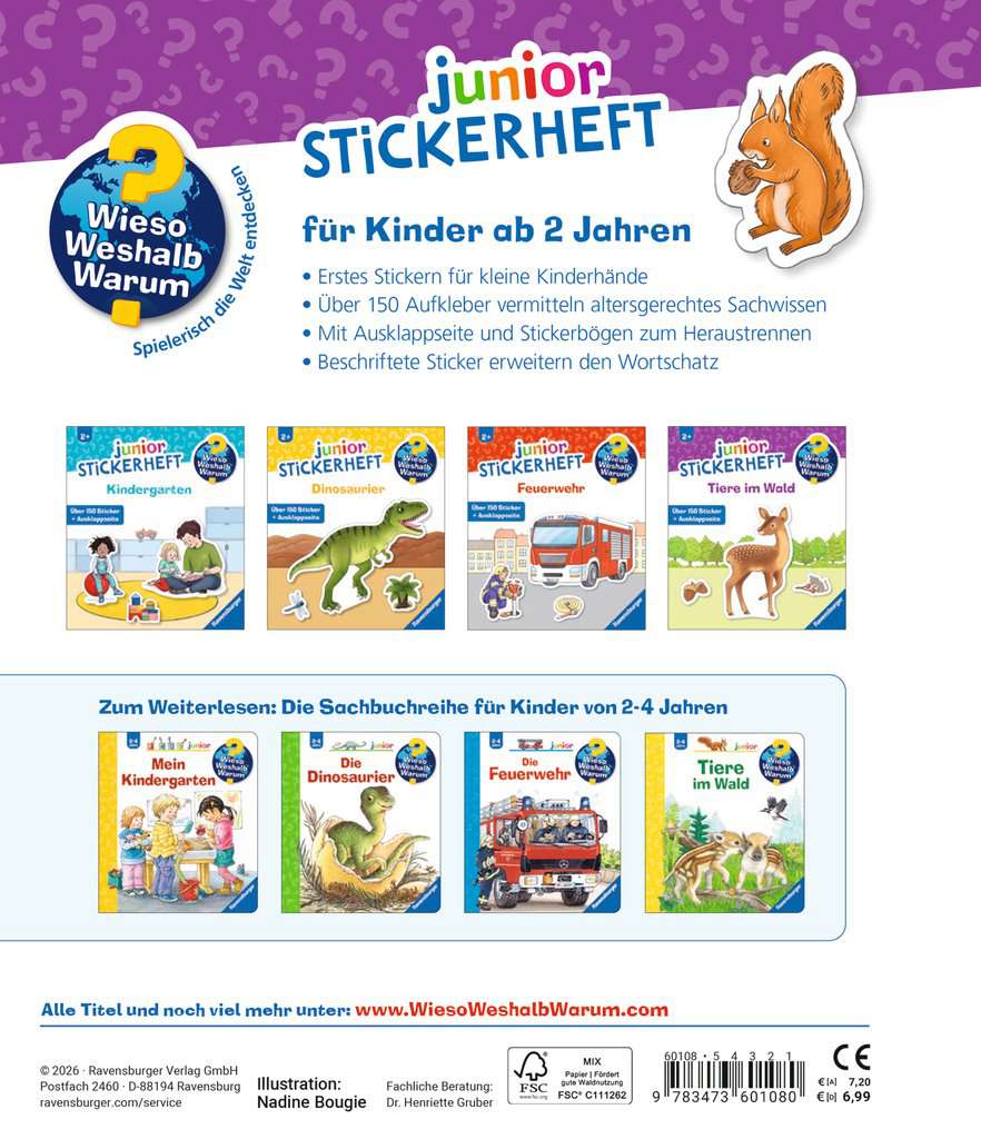 WWW Junior Stickerheft Tiere im Wald 60.108 - Bild 4