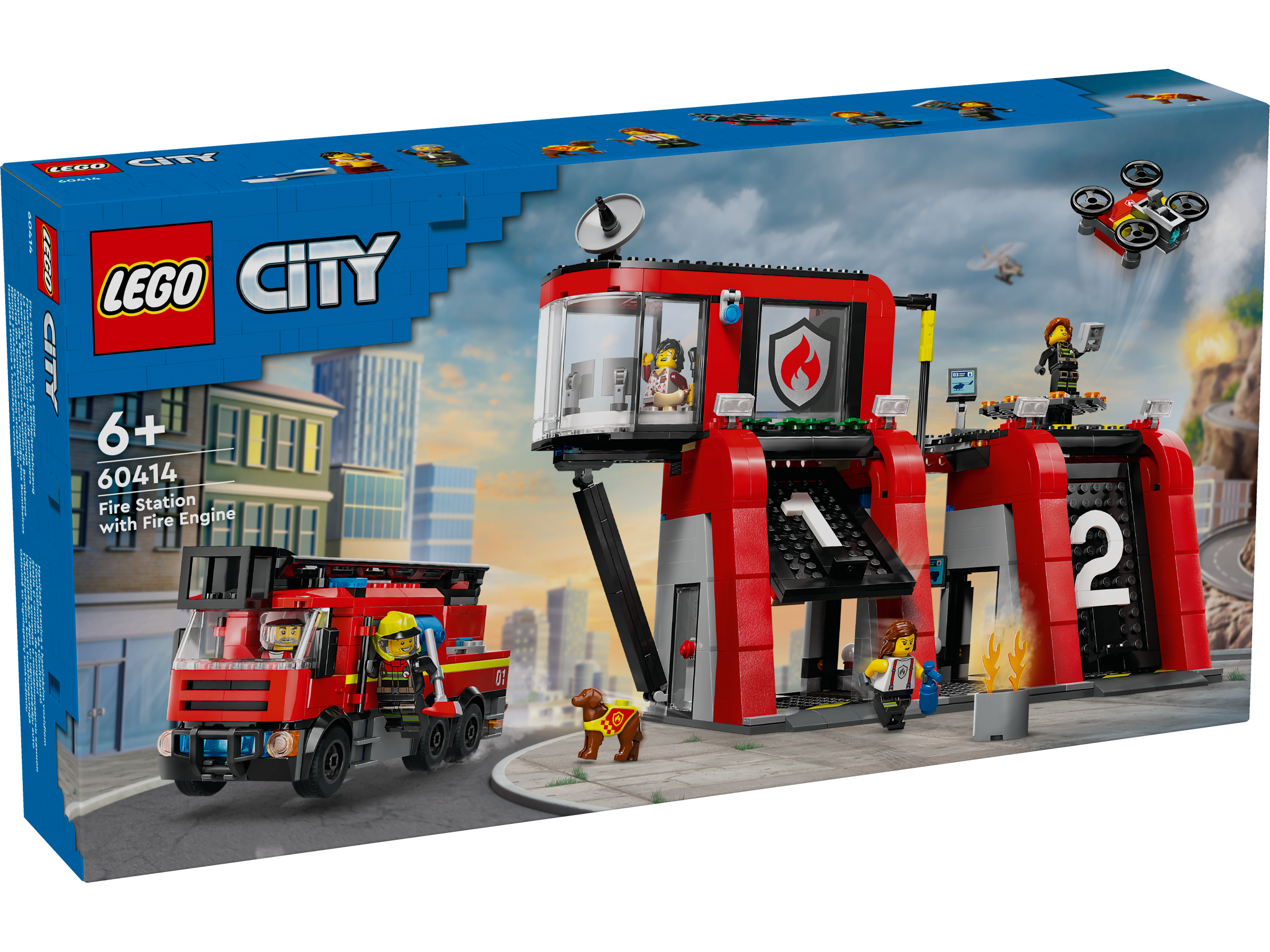 LEGO City Feuerwehrstation mit Drehleiter 60414 - Bild 1