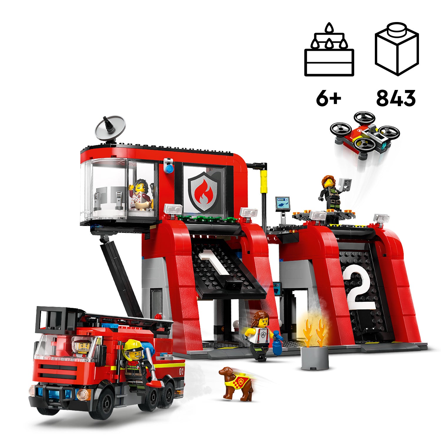 LEGO City Feuerwehrstation mit Drehleiter 60414 - Bild 6